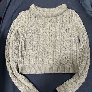 Club Monaco 100% Merino Wool Cable Knit Sweater - Gray